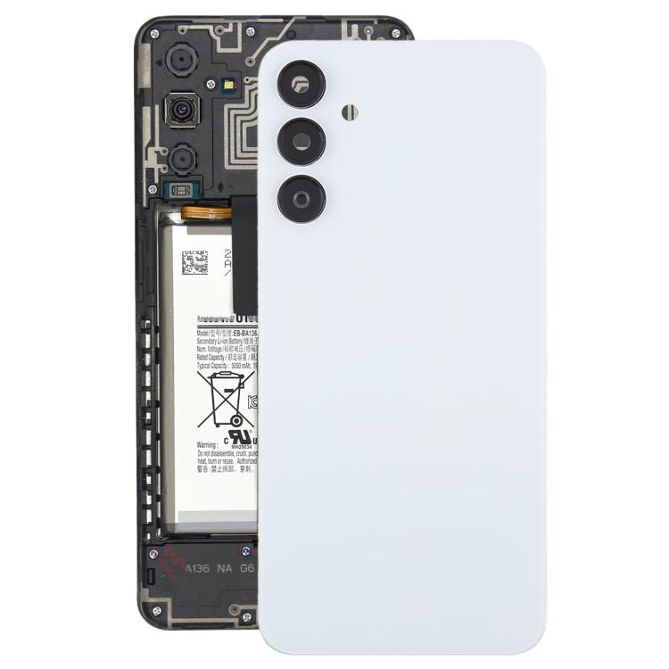 Samsung Galaxy A15 SM-A155F White Battery Back Cover with Camera Lens Frame Replacement