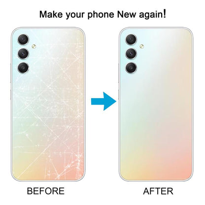 Samsung Galaxy A34 SM-A346B Silver Battery Back Cover with Camera Lens Frame Replacement