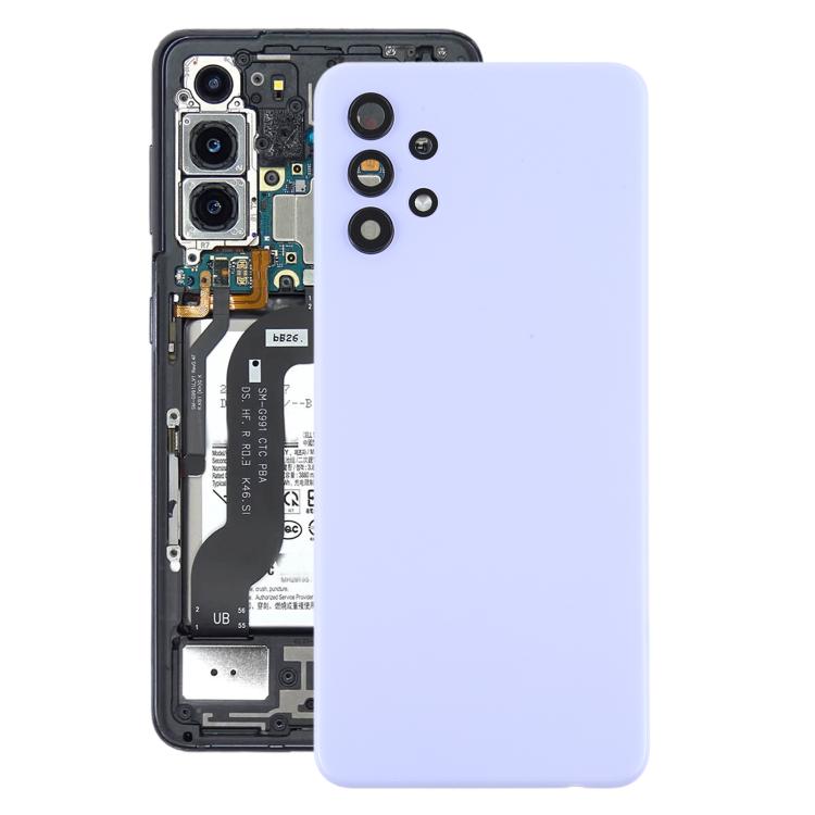 Samsung Galaxy A32 4G SM-A325F Back Cover Replacement with Camera Lens Frame (Purple) - Compatible & Durable