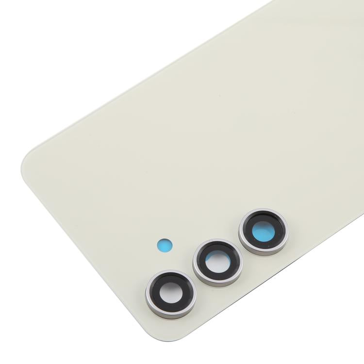 OEM Light Yellow Back Cover with Camera Lens Frame for Samsung Galaxy S24 FE SM-S721B Replacement