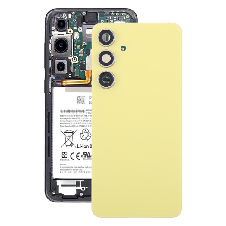 OEM Yellow Back Cover with Camera Lens Frame for Samsung Galaxy S24 FE SM-S721B - Replacement Part