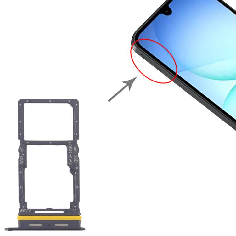 Original SIM + SIM/Micro SD Card Tray for Samsung Galaxy A17 5G SM-A176B (Black) - Replacement Part