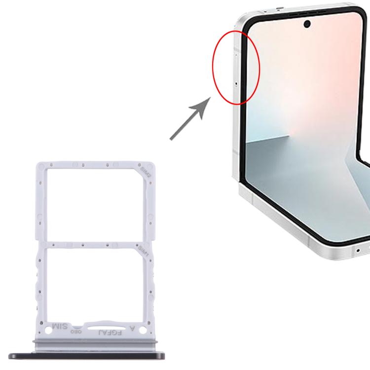 Original SIM Card + Tray for Samsung Galaxy Z Flip7 FE SM-F761B - Black Replacement Part