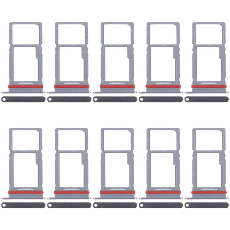 Original Grey SIM + Micro SD Card Tray for Samsung Galaxy M36 SM-M366P - 10pcs Replacement Set