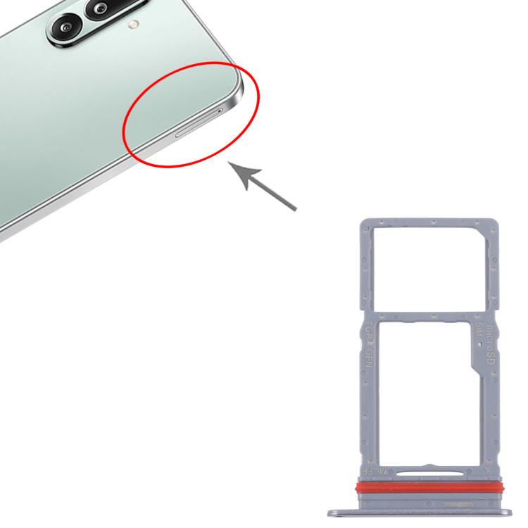 Original Grey SIM + Micro SD Card Tray for Samsung Galaxy M36 SM-M366P - 10pcs Replacement Set