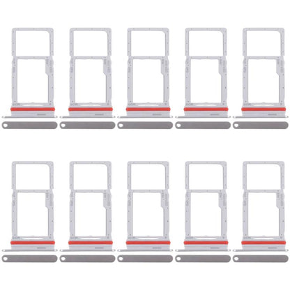 Original SIM + Micro SD Card Tray (Silver) for Samsung Galaxy M36 SM-M366P - 10pcs Replacement Parts