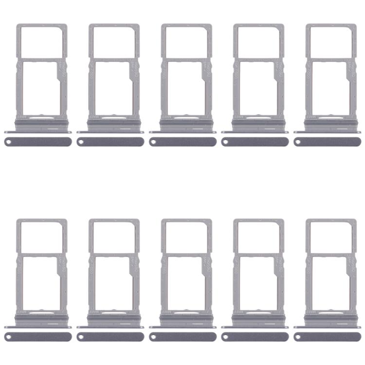 Original Grey SIM + Micro SD Card Tray for Samsung Galaxy M16 SM-M166P - 10pcs Replacement Set