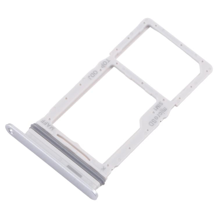 Original SIM + Micro SD Card Tray for Samsung Galaxy M16 SM-M166P (Silver) - 10pcs Replacement Set