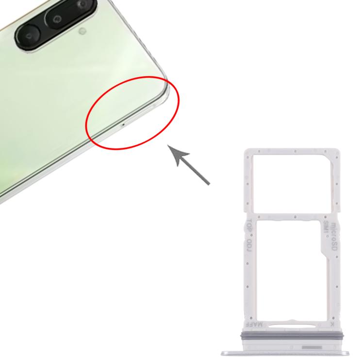 Original SIM + Micro SD Card Tray for Samsung Galaxy M16 SM-M166P (Silver) - 10pcs Replacement Set