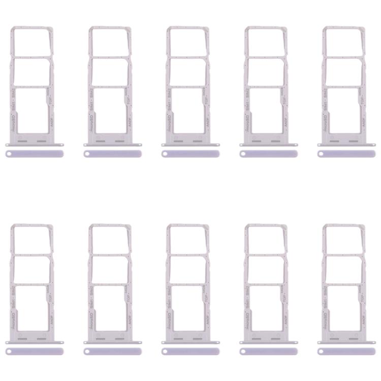 Samsung Galaxy A14 5G SM-A146B - 10pcs Original SIM Card Tray & Micro SD Card Tray (Silver) Replacement Set