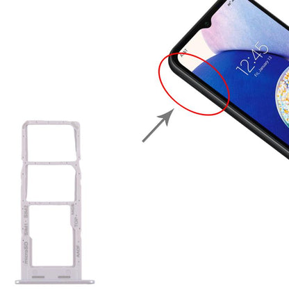 Samsung Galaxy A14 5G SM-A146B - 10pcs Original SIM Card Tray & Micro SD Card Tray (Silver) Replacement Set