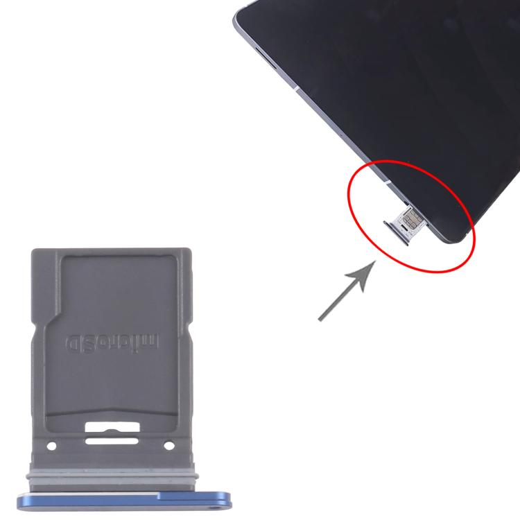 Original Micro SD Card Tray (Blue) for Samsung Galaxy Tab S10 FE+ SM-X626 - Replacement Part