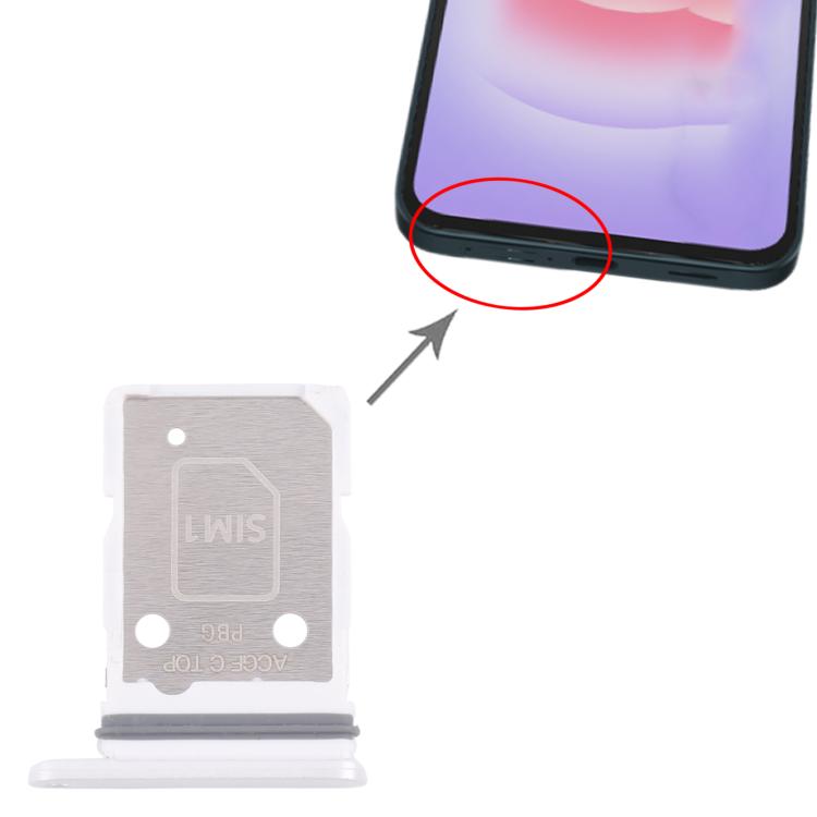 Original SIM Card + Tray for Samsung Galaxy A37 (SM-A376B) - White Replacement Part
