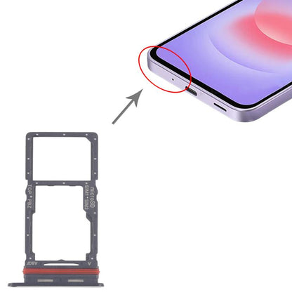Original SIM + Micro SD Card Tray for Samsung Galaxy A27 SM-A276B (Black) - Replacement Part