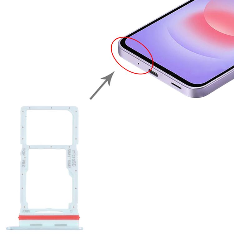 Original SIM + SIM/Micro SD Card Tray for Samsung Galaxy A27 SM-A276B (Green) - Replacement Part
