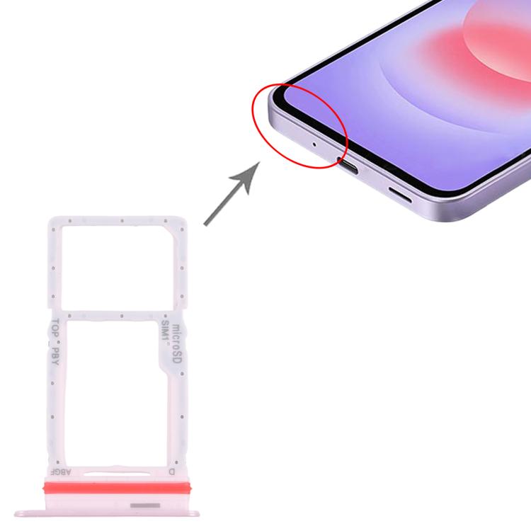 Original SIM + Micro SD Card Tray for Samsung Galaxy A27 (SM-A276U) - Pink Replacement Part