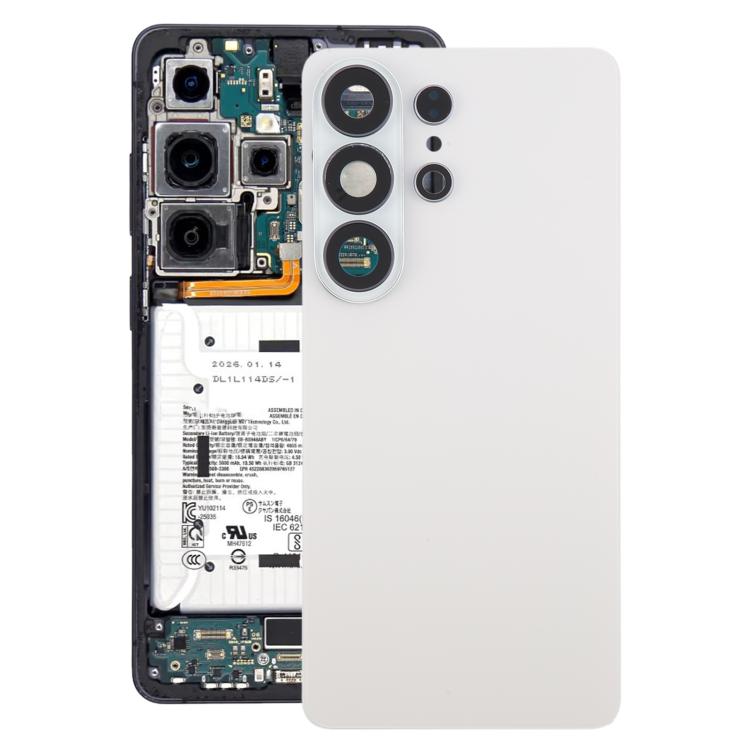 Samsung Galaxy S26 Ultra SM-S948B OEM White Battery Back Cover with Camera Lens Frame Replacement