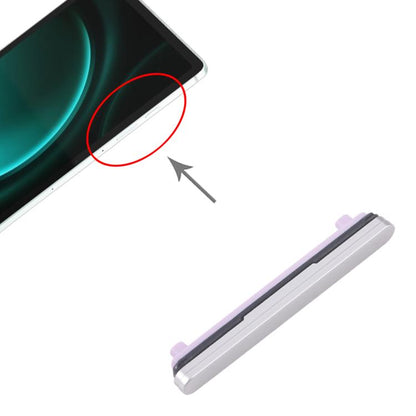 Original Volume Control Button Replacement for Samsung Galaxy Tab S9 FE (SM-X510/X516) - Silver