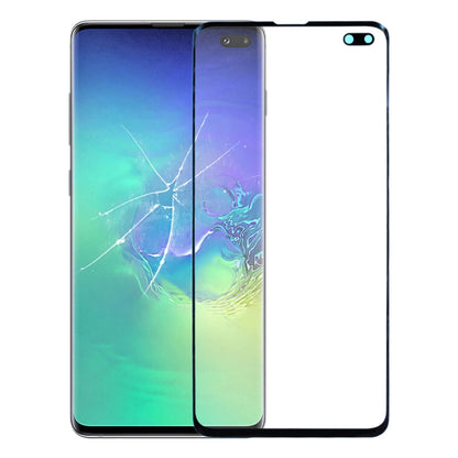 Original Front Screen Outer Glass Lens (Black) for Samsung Galaxy S10+ SM-G975F/DS, SM-G975U, SM-G975W