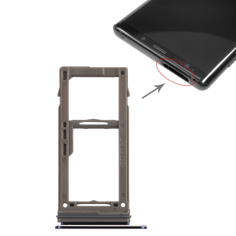 Samsung Galaxy Note9 SIM Card Tray + Micro SD Card Tray Replacement (Blue) - Compatible & Tested