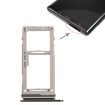 Black SIM Card Tray + Micro SD Card Tray for Samsung Galaxy Note9 - Replace Your Damaged Tray