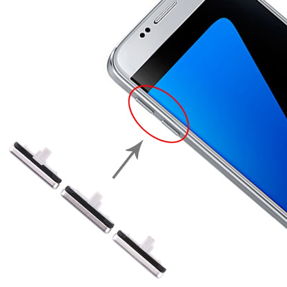 Replacement Side Keys Set for Samsung Galaxy S7 - 10 Pack (Silver) - Power & Volume Buttons