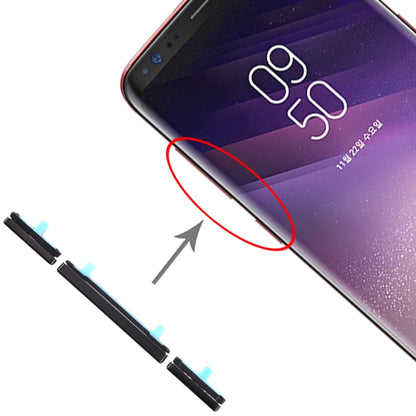 Replacement Side Key Set (10 Pack) for Samsung Galaxy S8 / S8+ (Black) - Power & Volume Buttons