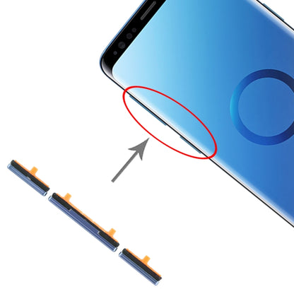 Replacement Side Key Set for Samsung Galaxy S9 / S9+ (10 Pack, Blue) - Power & Volume Buttons