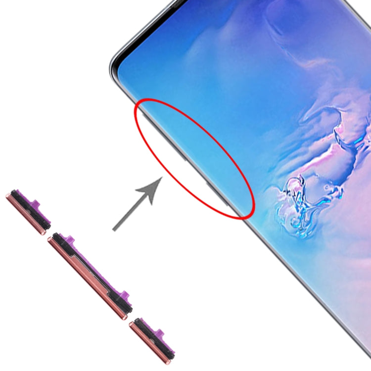 Replacement Side Key Set (Power & Volume) for Samsung Galaxy S10/S10+ - Pink