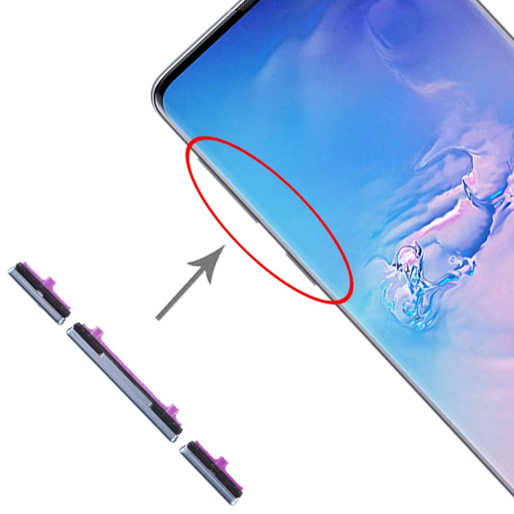 Replacement Blue Side Key Set for Samsung Galaxy S10 / S10+ - Power & Volume Buttons