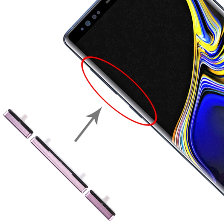 Replacement Side Keys Set (Power/Volume) for Samsung Galaxy Note 9 - Purple