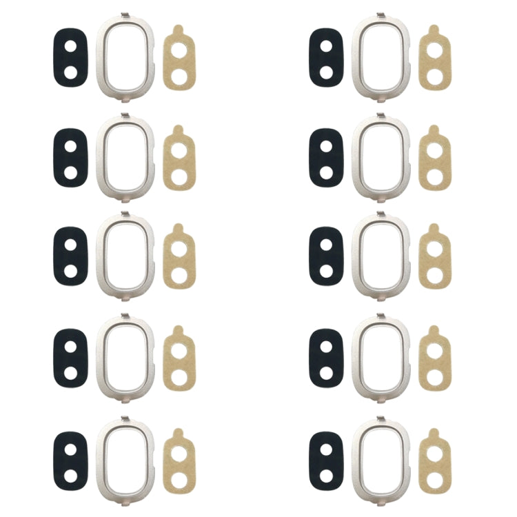 Samsung Galaxy J4 (2018) Back Camera Bezel with Lens Cover & Adhesive - 10pcs (Gold, J400F/DS, J400G/DS)