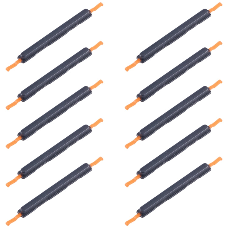 Original Power and Volume Control Buttons (10pcs) for Samsung Galaxy A05s SM-A057F - Black Replacement Parts