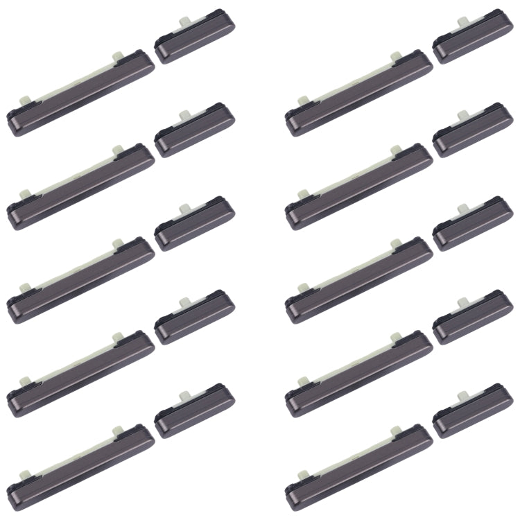 Original Power and Volume Control Button Set (10pcs) for Samsung Galaxy S24 Ultra SM-S928B (Black)