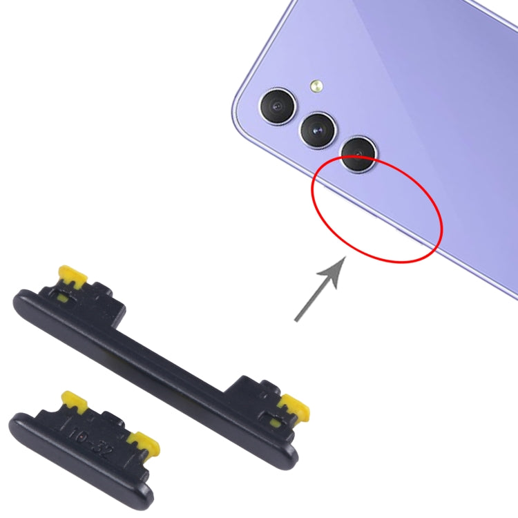 Original Power and Volume Control Button Set for Samsung Galaxy A54 SM-A546B (10pcs, Black)