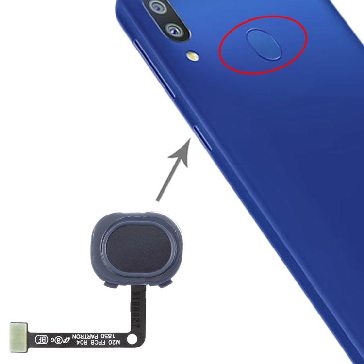 Samsung Galaxy M20 Fingerprint Sensor Flex Cable Replacement (Black) - Compatible, Quality Checked