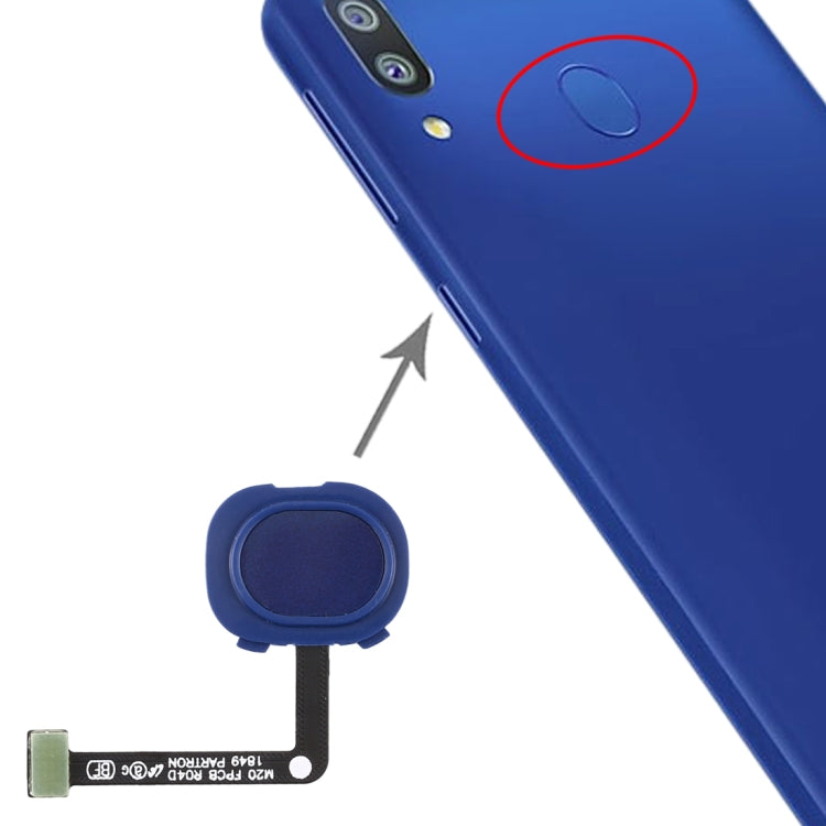 Samsung Galaxy M20 Fingerprint Sensor Flex Cable Replacement (Blue) - Professional Installation Recommended