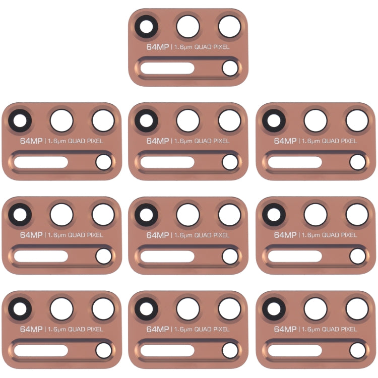 10 PCS Gold Back Camera Lens Replacement for Motorola Moto G9 Plus XT2087-1 - Professional Installation Recommended