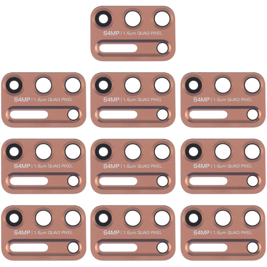 10 PCS Gold Back Camera Lens Replacement for Motorola Moto G9 Plus XT2087-1 - Professional Installation Recommended