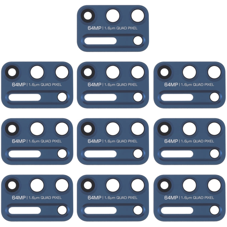 10 PCS Replacement Back Camera Lens for Motorola Moto G9 Plus (XT2087-1) - Blue, Perfect Fit & Quality Checked