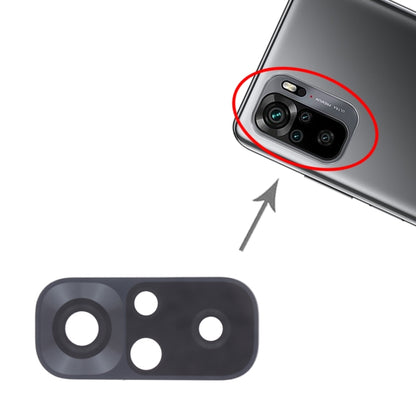 10-Pack Back Camera Lens for Xiaomi Redmi Note 10 (4G) M2101K7AI/M2101K7AG - Black Replacement Parts