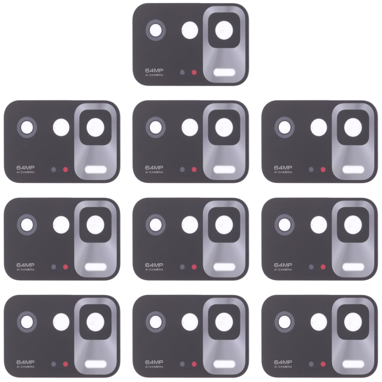 10 PCS Replacement Back Camera Lens for Xiaomi Redmi Note 10 Pro 5G / Poco X3 GT - Perfect Fit, Professional Install Recommended