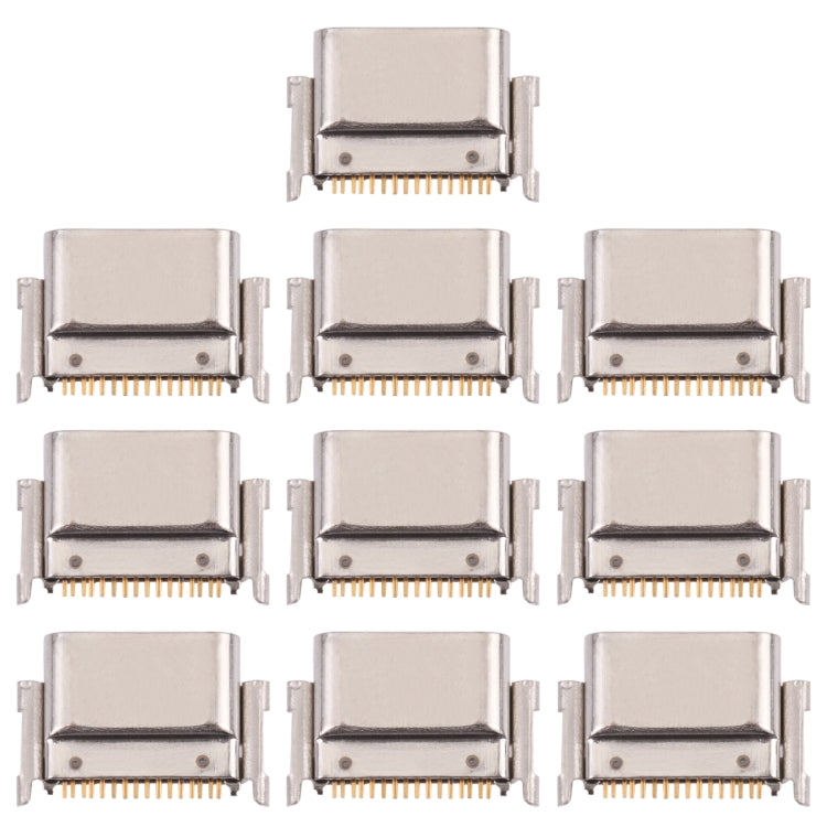 10 Pack Charging Port Connectors for LG K50S (LMX540HM, LM-X540, LM-X540BMW, LMX540BMW) - Replacement Parts