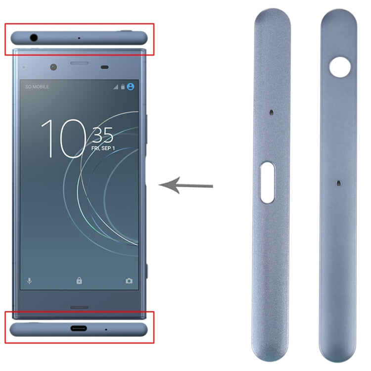 1 Pair of Blue Upper and Lower Sidebars for Sony Xperia XZ1 - Durable Mobile Phone Accessories
