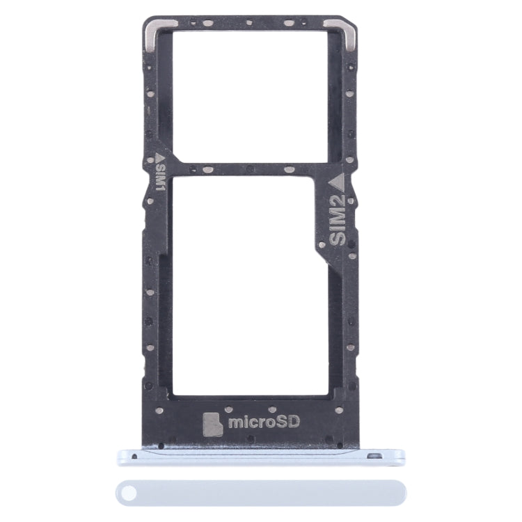 Original SIM Card Tray for HTC U20 5G + SIM/Micro SD Card Tray (White) - Replacement Part, Fully Compatible