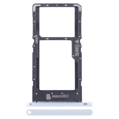 Original SIM Card Tray for HTC U20 5G + SIM/Micro SD Card Tray (White) - Replacement Part, Fully Compatible