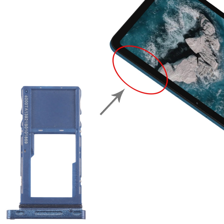 Original Micro SD Card Tray for Nokia T20 (Blue) - Replacement Part, Fully Compatible, Professional Installation Recommended