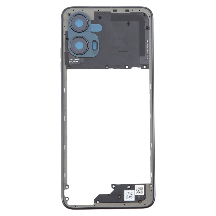Original Middle Frame Bezel Plate for Motorola Moto G34 (Black) - Replacement Part for Damaged Bezel