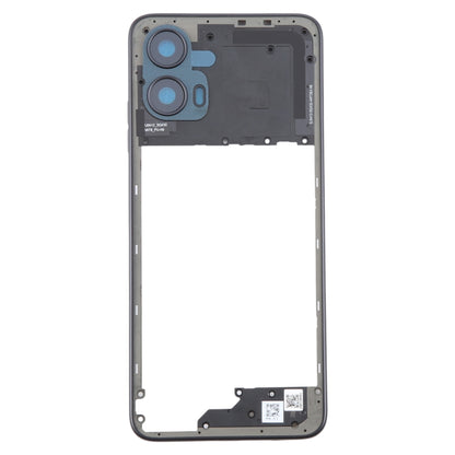 Original Middle Frame Bezel Plate for Motorola Moto G34 (Black) - Replacement Part for Damaged Bezel