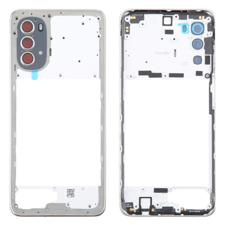 Original Silver Middle Frame Bezel Plate Replacement for Motorola Moto G52 - Quality Checked and Fully Compatible